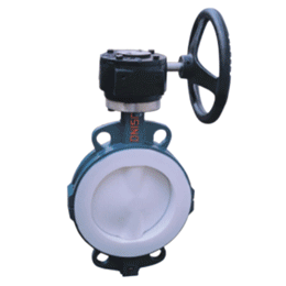 國标氟(fu)襯裏蝶(die)閥(對夾(jia))